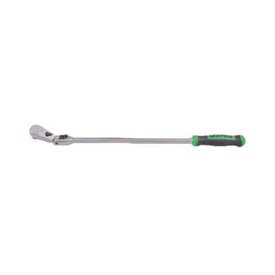 1/4" DRIVE 13-3/4" EIGHTY8 TOOTH LOCKING FLEX RATCHET WITH ERGO HANDLE - GREEN