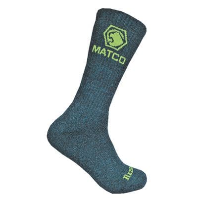 MEN'S REDBACK MATCO BAMBOO CREW SOCKS, DARK TEAL HEATHER - 6 PAIRS