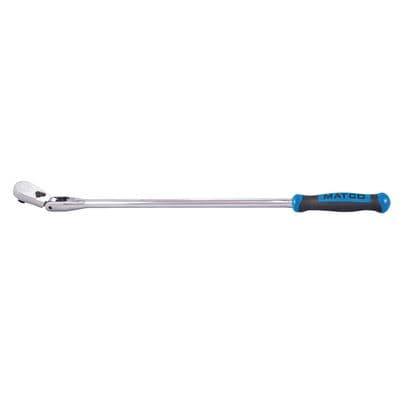 1/2" DRIVE 27-3/8" EIGHTY8 TOOTH LOCKING FLEX RATCHET WITH ERGO HANDLE - BLUE