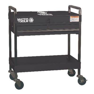 30” x 17” SP8230 SERVICE CART (BLACK/CHROME)